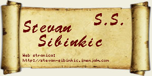 Stevan Sibinkić vizit kartica
